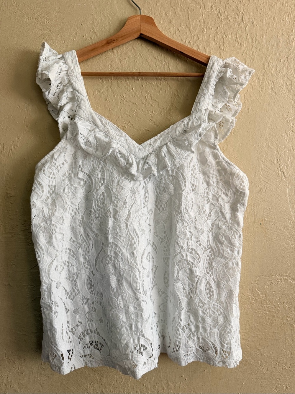 torrid White Lace Overlay Top